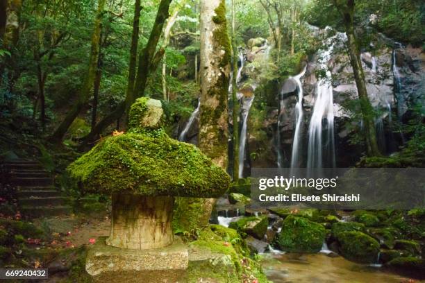 kanabiki-no-taki falls. - japão fotografías e imágenes de stock