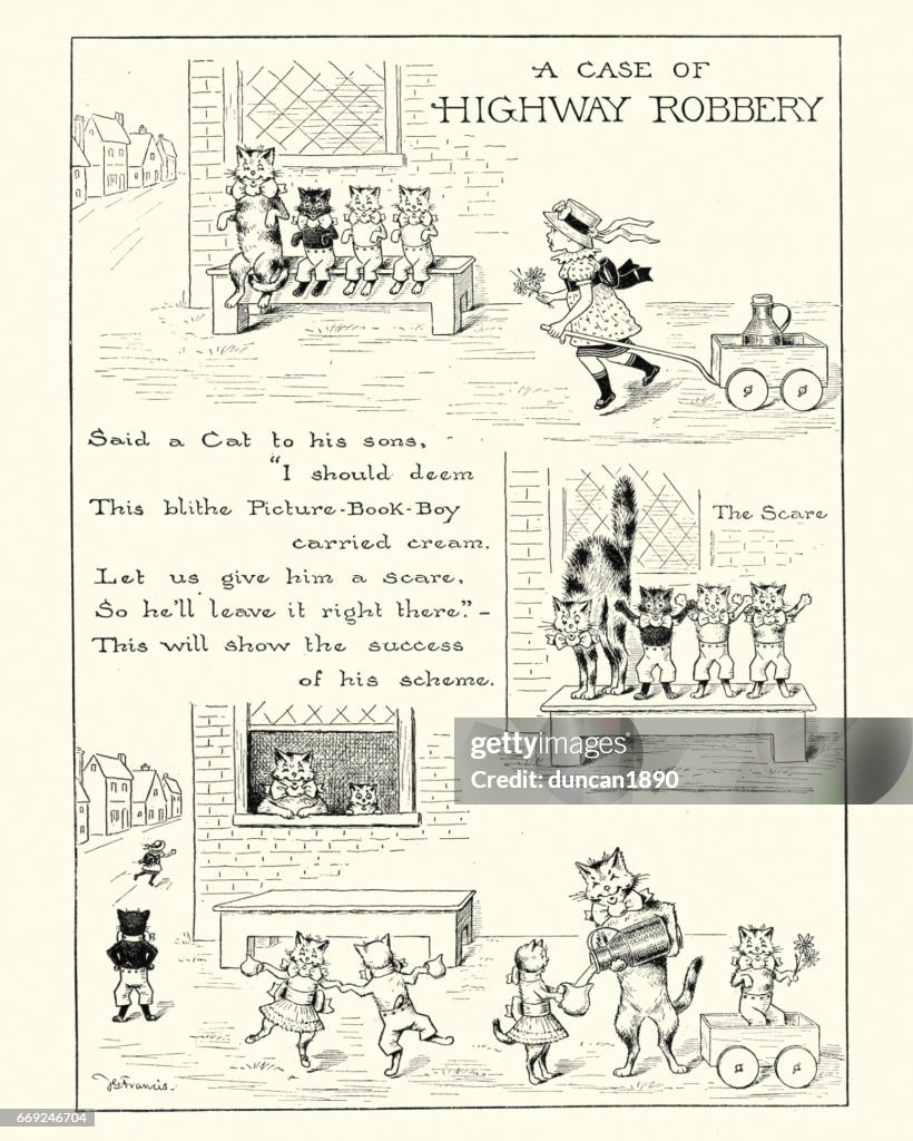 Cats cartoon - A case of highway robbery
