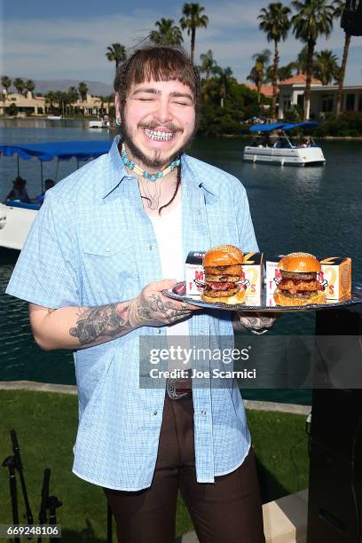 Post Malone attends the KALEIDOSCOPE: REFRESH presented by Cannabinoid Water on April 16, 2017 in La Quinta, California.