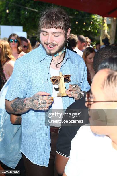 Post Malone attends the KALEIDOSCOPE: REFRESH presented by Cannabinoid Water on April 16, 2017 in La Quinta, California.