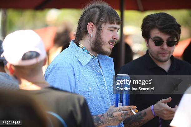 Post Malone attends the KALEIDOSCOPE: REFRESH presented by Cannabinoid Water on April 16, 2017 in La Quinta, California.