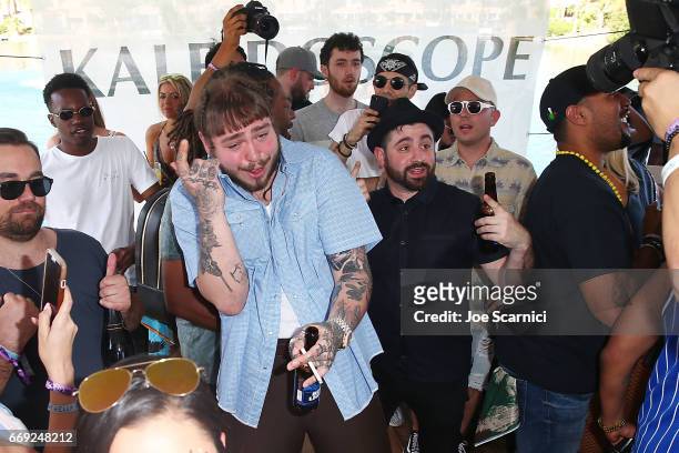 Post Malone performs at the KALEIDOSCOPE: REFRESH presented by Cannabinoid Water on April 16, 2017 in La Quinta, California.