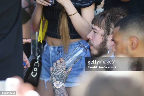 Post Malone attends the KALEIDOSCOPE: REFRESH presented by Cannabinoid Water on April 16, 2017 in La Quinta, California.