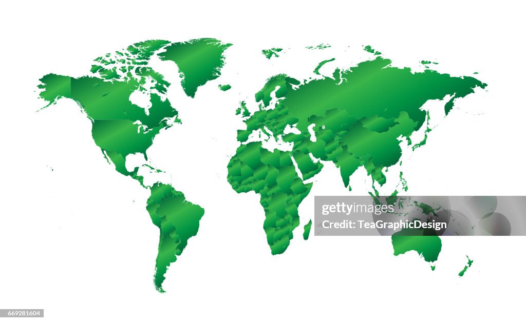 World Map Vectorgraph World Map Vector Flat Design High-Res Vector Graphic - Getty Images