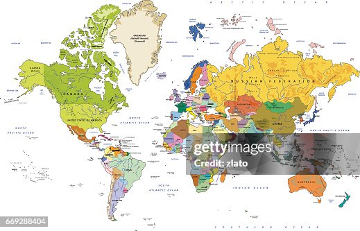 Political Map With Rivers Labeled Highly Detailed Political World Map With Capitals And Rivers High-Res ...