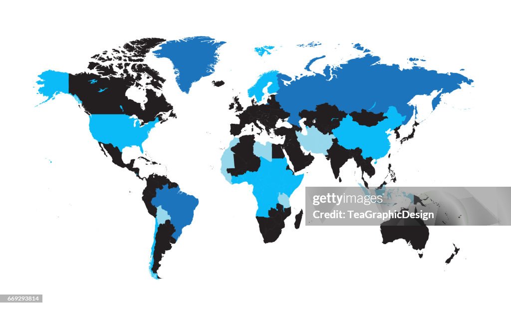 All Countries Graphics World Map With Countries High-Res Vector Graphic - Getty Images