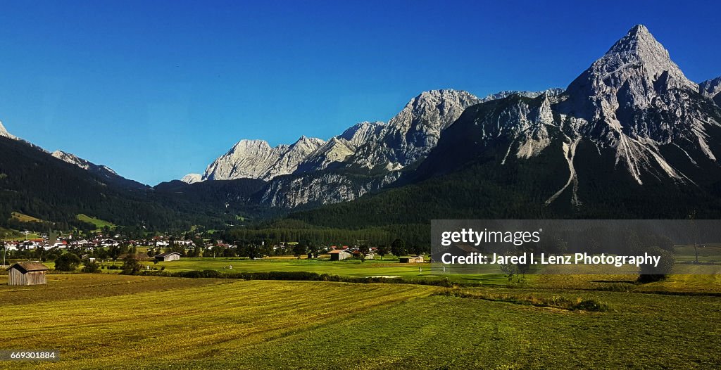 The Austrian Alps Stand Watch Over Lermoos, Austria