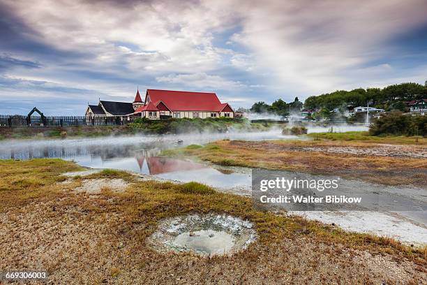 new zealand, north island, exterior - rotorua stock pictures, royalty-free photos & images