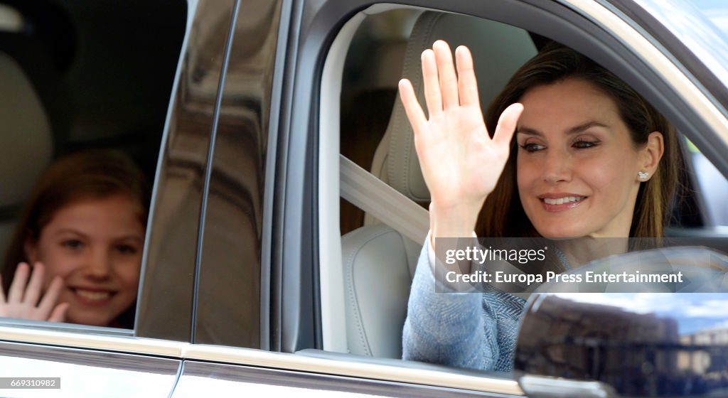 Spanish Royals Attends Easter Mass in Palma de Mallorca