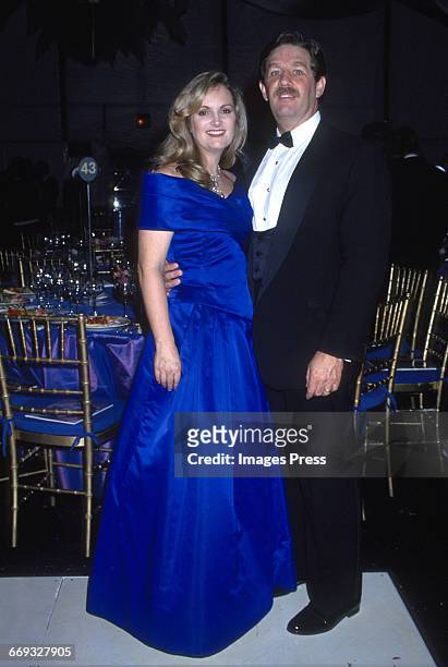 Patty Hearst, Bernard Shaw attends the 8th Annual Rita Hayworth Gala to benefit the Alzheimer's Foundation held at Tavern on the Green circa 1992 in...