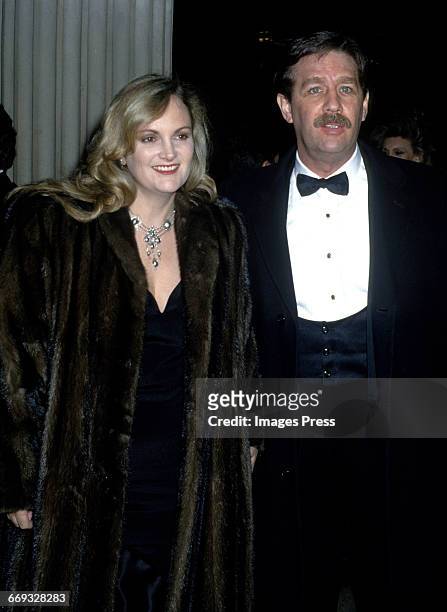 Patty Hearst and Bernard Shaw attend the 1992 Metropolitan Museum of Art's Costume Institute Gala circa 1992 in New York City.