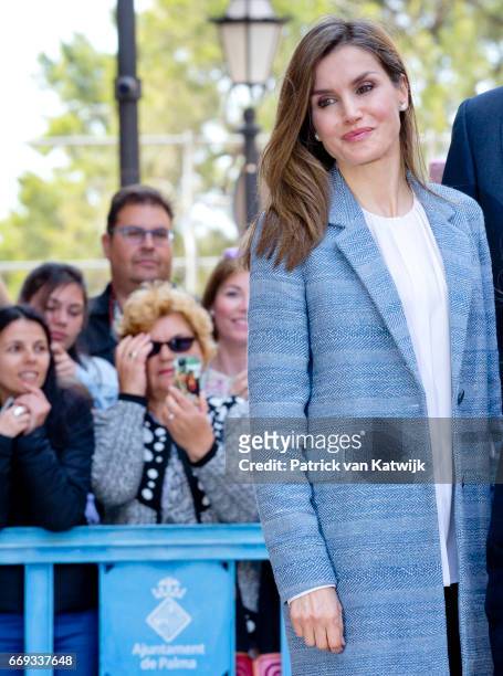Queen Letizia of Spain attends the easter mass on April 16, 2017 in Palma de Mallorca, Spain.
