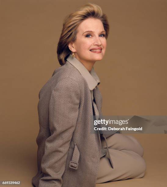 Deborah Feingold/Corbis via Getty Images) NEW YORK Television journalist Diane Sawyer poses for a portrait in 1994 in New York City, New York.