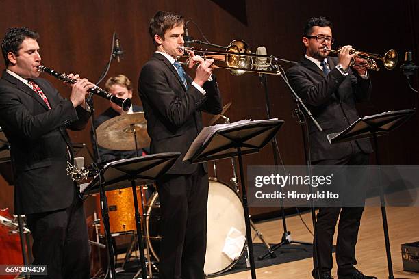 Juilliard Jazz Artist Diploma Ensemble performing in "The Early Maters of Jazz: Buddy Bolden, Sidney Bechet, and Louis Armstrong" at Paul Hall on...