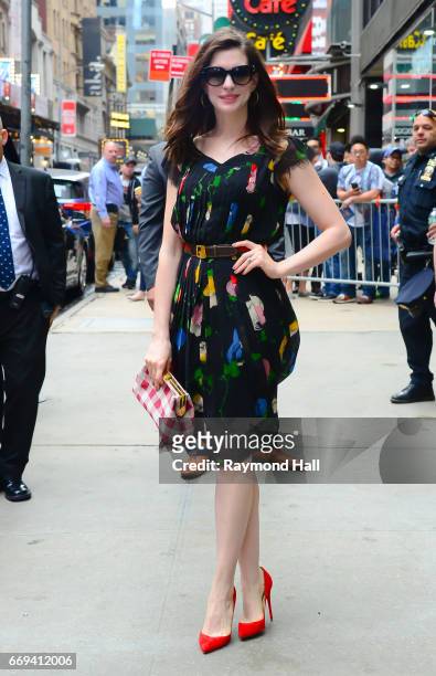 Jennifer Anne Hathaway is seen outside "Good Morning America" on April 17, 2017 in New York City.