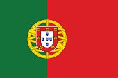 National flag of Portugal country.