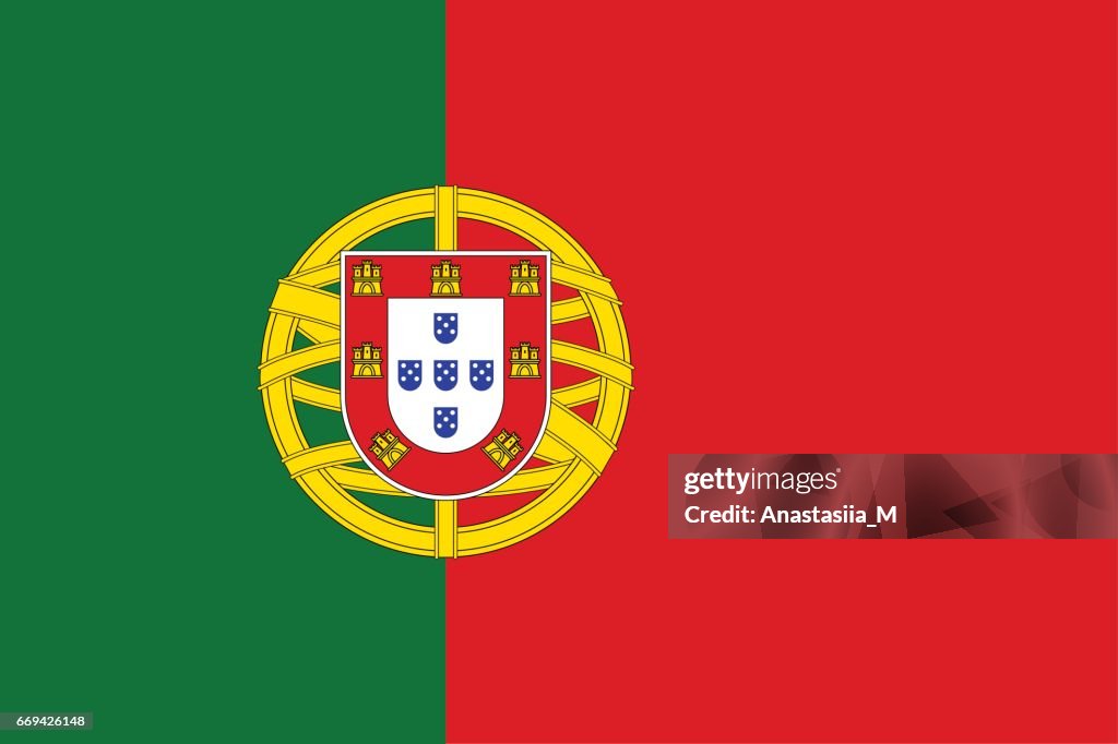 National flag of Portugal country.