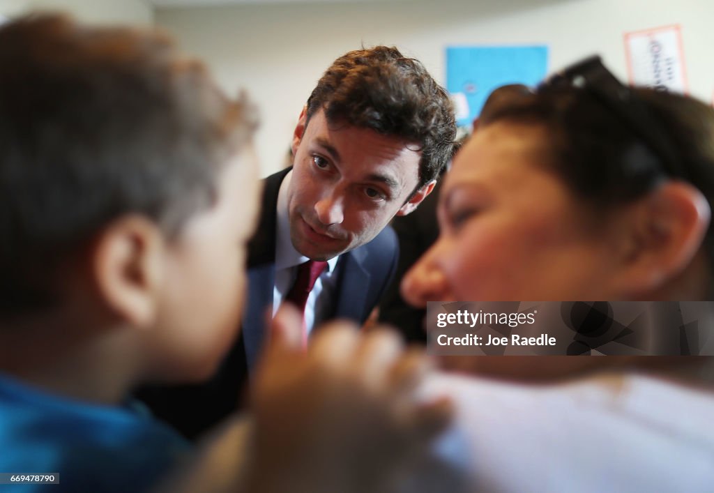 Democratic Congressional Candidate For Georgia's 6th District Jon Ossoff Campaigns Ahead Of Tuesday's Special Election