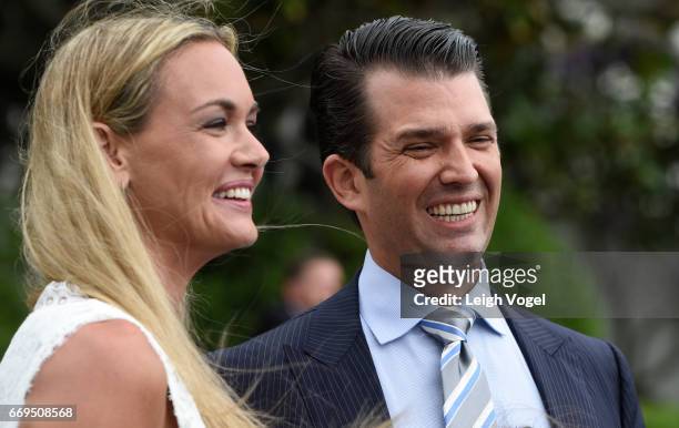 Vanessa Trump and Donald Trump, Jr. Attend the 139th White House Easter Egg Roll at The White House on April 17, 2017 in Washington, DC.
