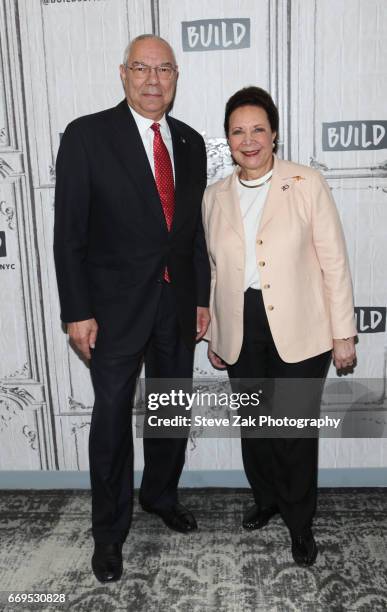 Gen. Colin Powell and Alma Powell attend Build Series to discuss their newest mission at Build Studio on April 17, 2017 in New York City.