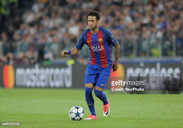 Neymar of Barcelona player during the Uefa Champions League 2016-2017 match between FC Juventus and FC Barcelona at Juventus Stadium on March 14,...