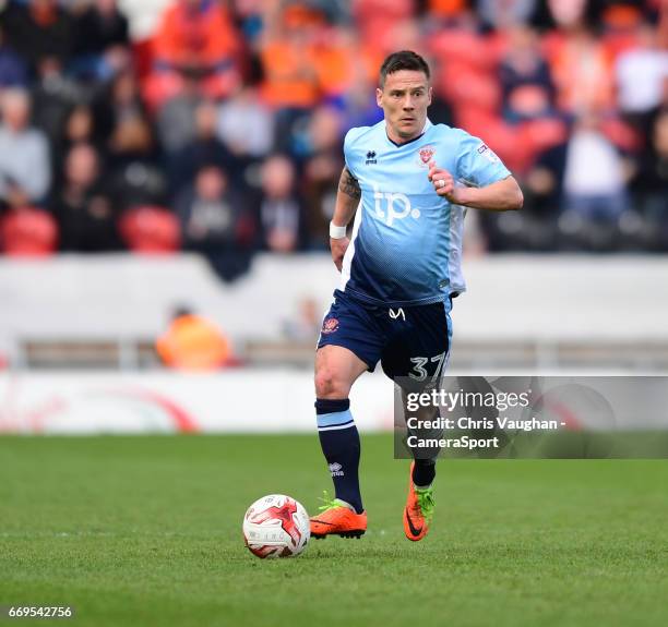 Blackpool's Ian Black during the Sky Bet League Two match between Doncaster Rovers and Blackpool at Keepmoat Stadium on April 17, 2017 in Doncaster,...