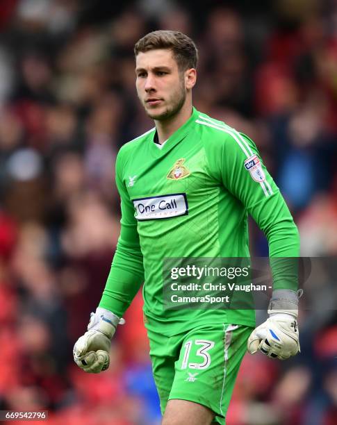 Doncaster Rovers' Marko Marosi during the Sky Bet League Two match between Doncaster Rovers and Blackpool at Keepmoat Stadium on April 17, 2017 in...