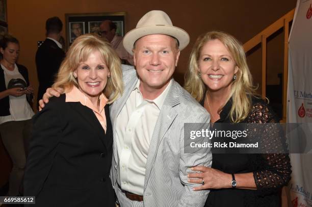 Of T.J. Martell Laura Heather, President and CEO of Sony/ATV Music Publishing Nashville Troy Tomlinson and Executive Director of T.J. Martell Tinti...