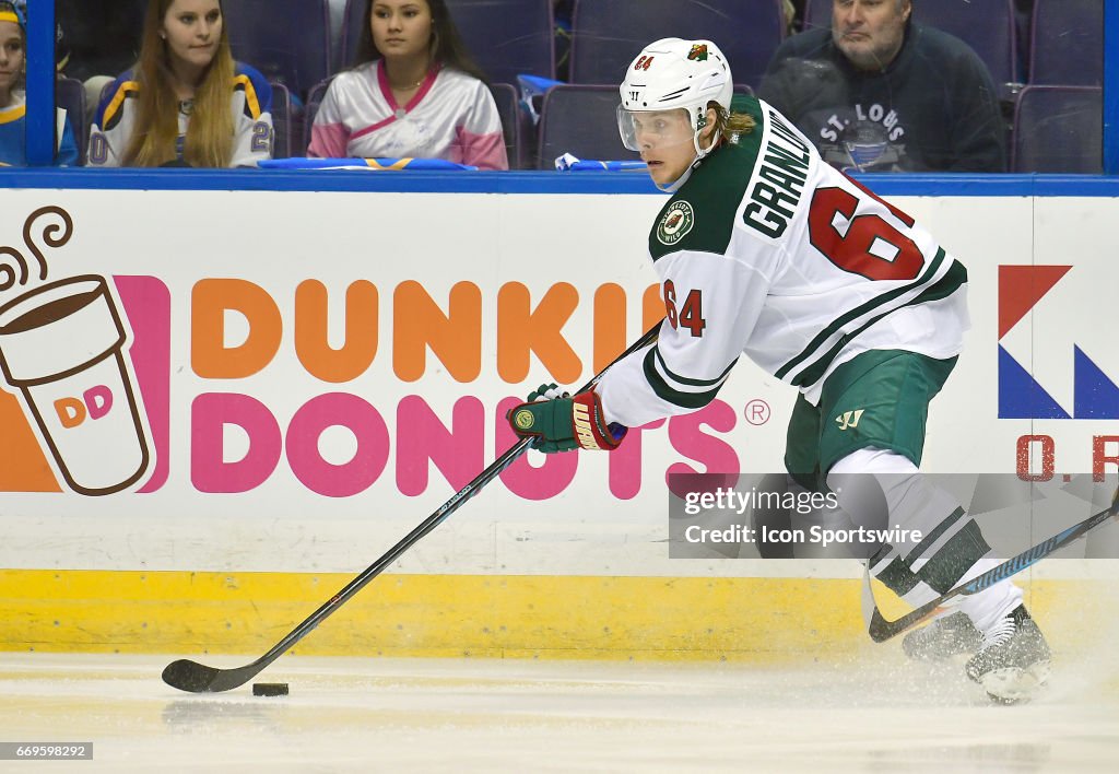 NHL: APR 16 Round 1 Game 3 - Wild at Blues