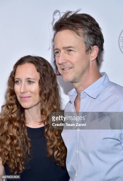 Shauna Robertson and Ed Norton attend The Turtle Conservancy's 4th Annual Turtle Ball at The Bowery Hotel on April 17, 2017 in New York City.