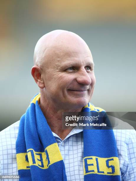 Peter Sterling looks on as Parramatta Eels honour its "Hall of Fame" Members before the round seven NRL match between the Parramatta Eels and the...