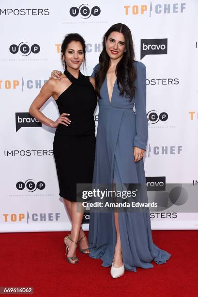 Actresses Inbar Lavi and Marianne Rendon arrive at the Bravo "Imposters" For Your Consideration event with a food and cocktail reception presented by...