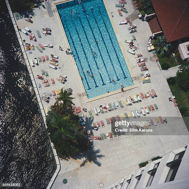 Swimming pool in Boca Raton, Florida, USA, circa 1978.