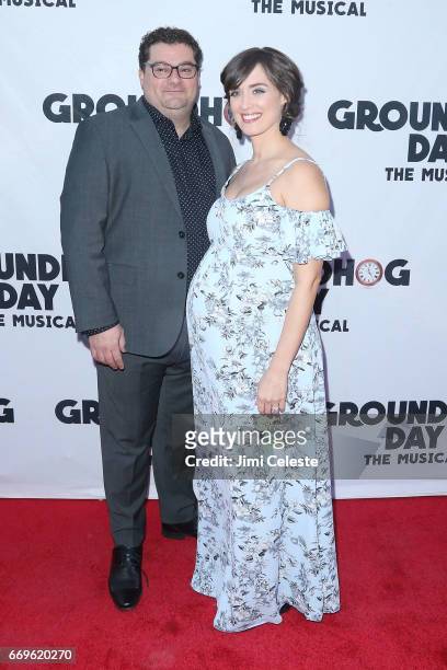Bobby Moynihan and Brynn O'Malley attends the 'Groundhog Day' Broadway Opening Night at August Wilson Theatre on April 17, 2017 in New York City.