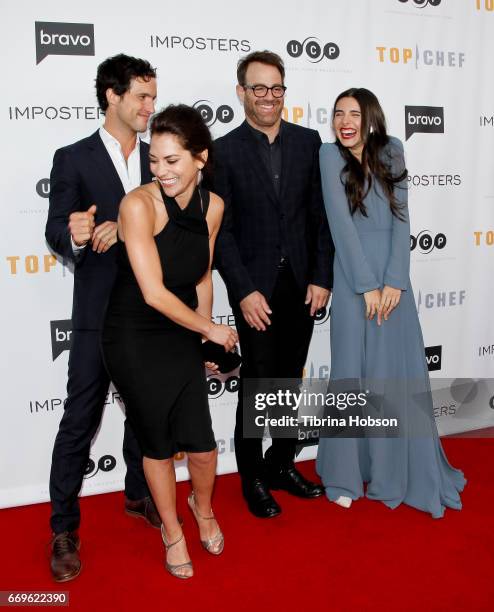 Rob Heaps, Inbar Lavi, Paul Adelstein and Marianne Rendon attend the 'Imposters' for your consideration event hosted by Bravo at Saban Media Center...