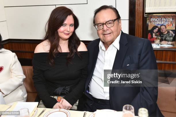 Dee Dee Sorvino and Paul Sorvino attend Dinner for Dee Dee & Paul Sorvino's book "Pinot, Pasta and Parties" at Harry Cipriani on April 17, 2017 in...