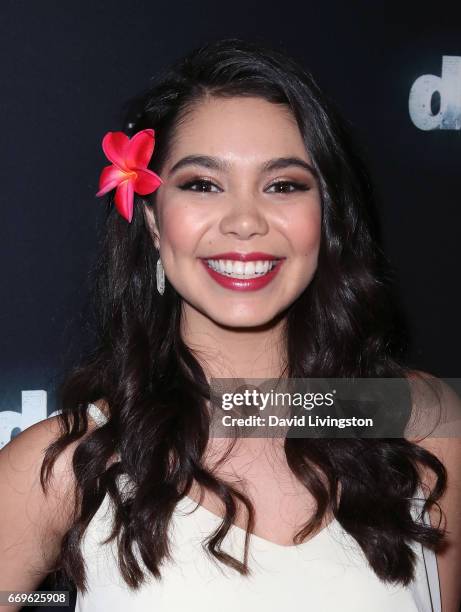 Singer Auli'i Cravalho attends "Dancing with the Stars" Season 24 at CBS Televison City on April 17, 2017 in Los Angeles, California.