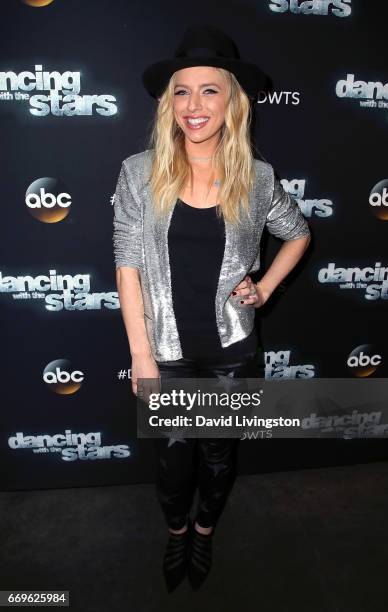 Singer/songwriter ZZ Ward attends "Dancing with the Stars" Season 24 at CBS Televison City on April 17, 2017 in Los Angeles, California.