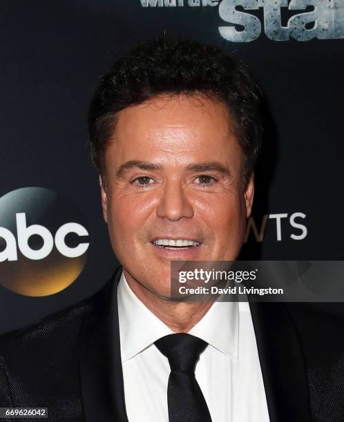 Singer Donny Osmond attends "Dancing with the Stars" Season 24 at CBS Televison City on April 17, 2017 in Los Angeles, California.