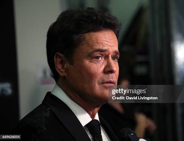 Singer Donny Osmond attends "Dancing with the Stars" Season 24 at CBS Televison City on April 17, 2017 in Los Angeles, California.