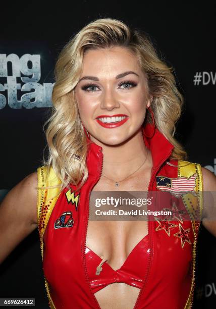 Dancer Lindsay Arnold attends "Dancing with the Stars" Season 24 at CBS Televison City on April 17, 2017 in Los Angeles, California.