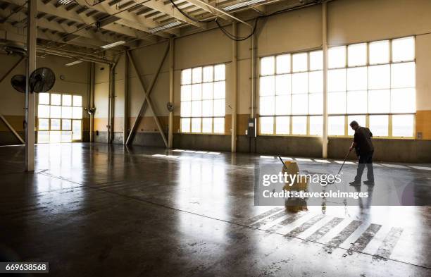 wearhouse cleaning - warehouse floor stock pictures, royalty-free photos & images