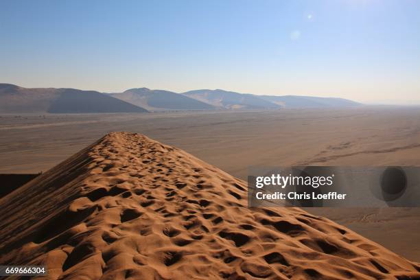 dune 45, sossusvlei, namibia - weichheit - fotografias e filmes do acervo