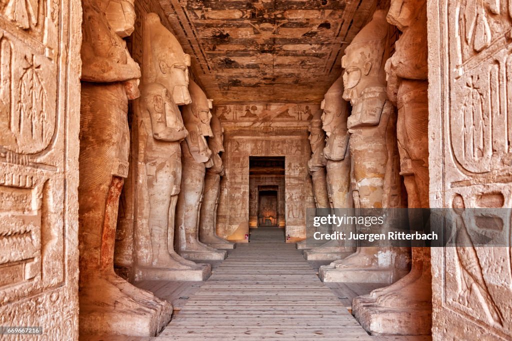 Temples Ramsess Ii Inside Great Temple Of Ramses Ii In Abu Simbel High-Res Stock Photo ...