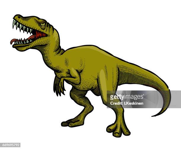 Caricatura Del Dinosaurio Ilustración de stock - Getty Images