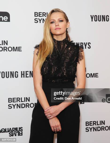 Teresa Palmer attends the Australian premiere of Berlin Syndrom at the Ritz Cinema on April 18, 2017 in Sydney, Australia.