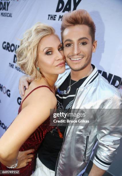 Orfeh and Frankie James Grande pose at the opening night of the new musical based on the film "Groundhog Day" on Broadway at The August Wilson...