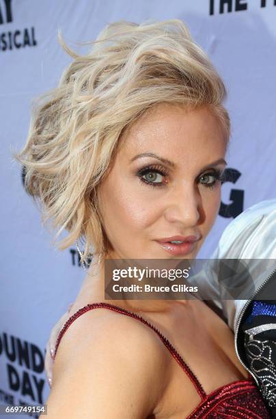 Orfeh poses at the opening night of the new musical based on the film "Groundhog Day" on Broadway at The August Wilson Theatre on April 17, 2017 in...