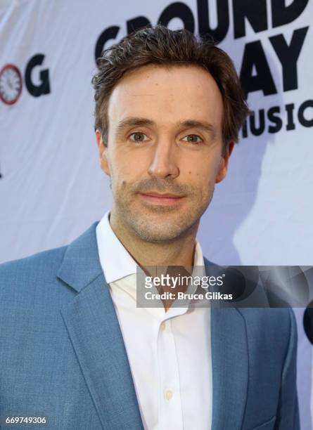 Michael Xavier poses at the opening night of the new musical based on the film "Groundhog Day" on Broadway at The August Wilson Theatre on April 17,...