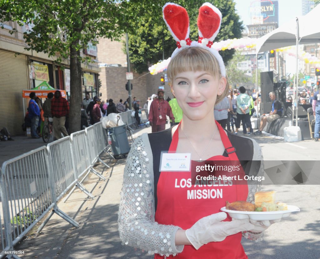 Actress Tara Nicole Azarian at the Los Angeles Mission's Easter... News